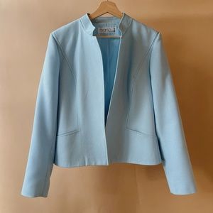 Vintage Baby Blue Open Jacket for Spring